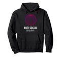 Anti Social Japanese Text Aesthetic Hoodie - Novelty Apparel for Adults - T-Shirt, Sweatshirt, Hoodie