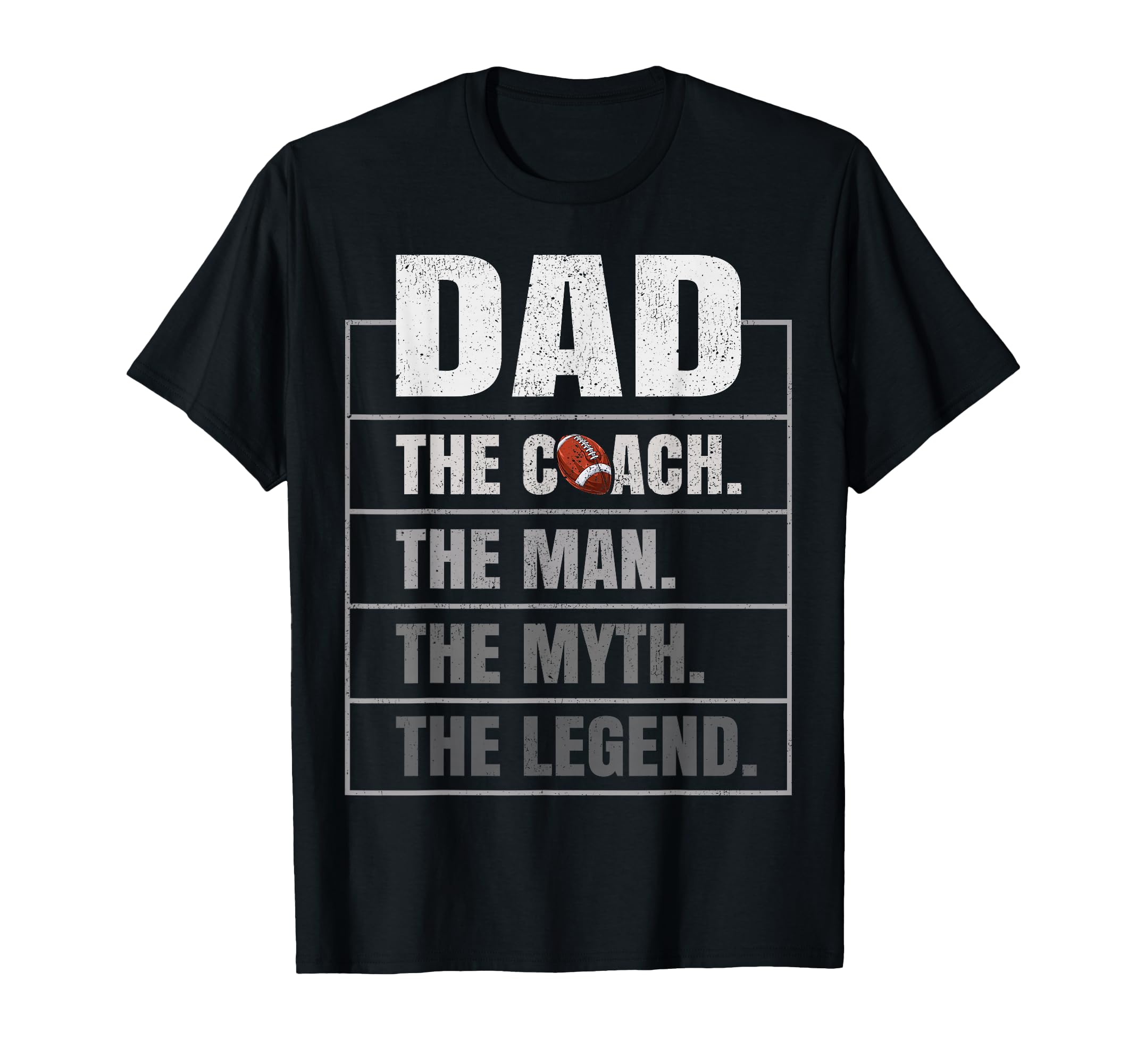 Flag Football Coach Dad Myth T-Shirt - Casual Everyday Wear Men Women - T-Shirt, Sweatshirt, Hoodie