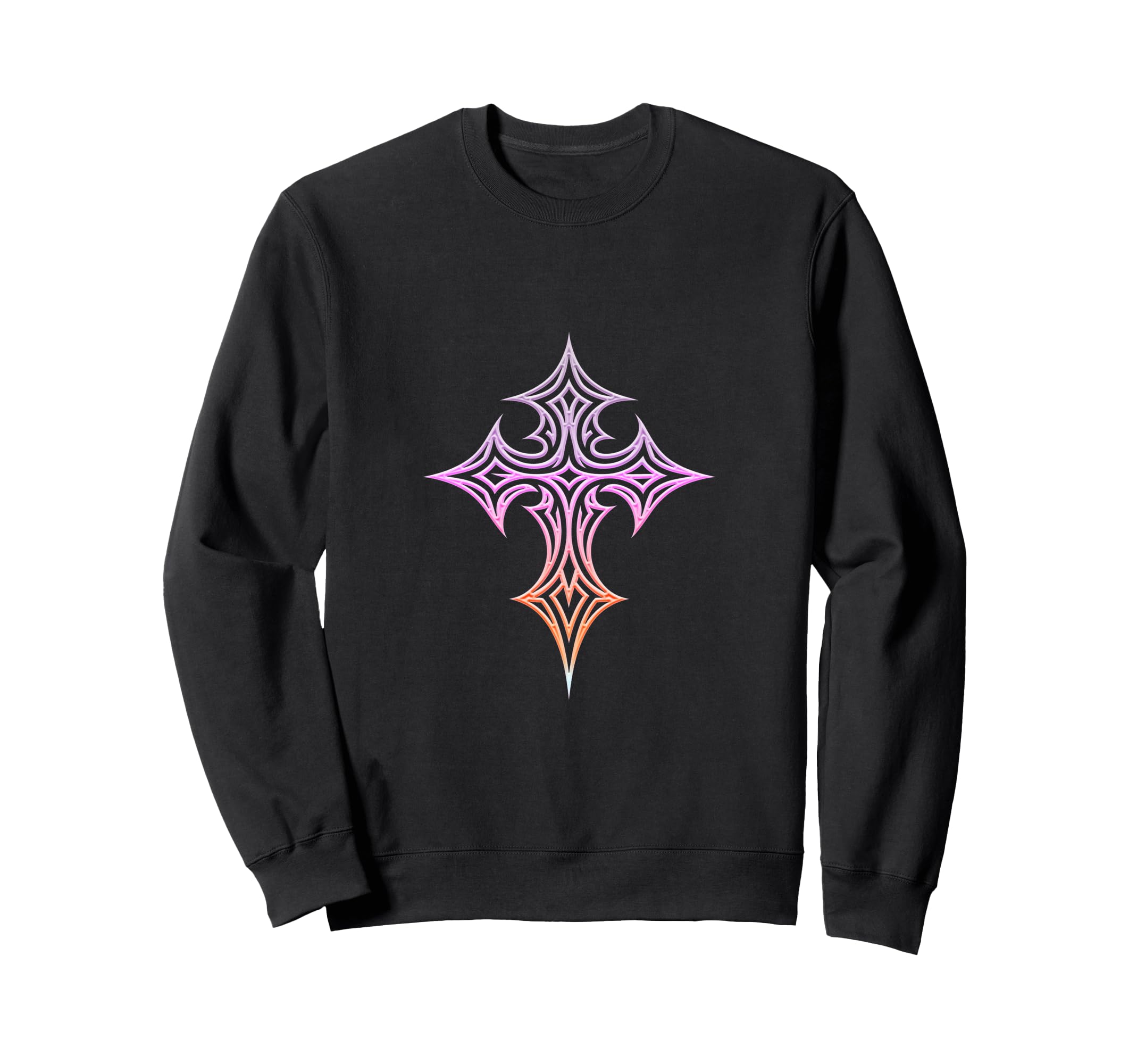 Gothic Cross Y2K Aesthetic Emo Sweatshirt - Minimalist Print for Adults - T-Shirt, Sweatshirt, Hoodie