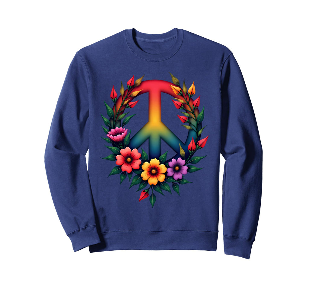 60S 70S Flower Power Groovy Love Sweatshirt - Unique Graphic for Adults - T-Shirt, Sweatshirt, Hoodie