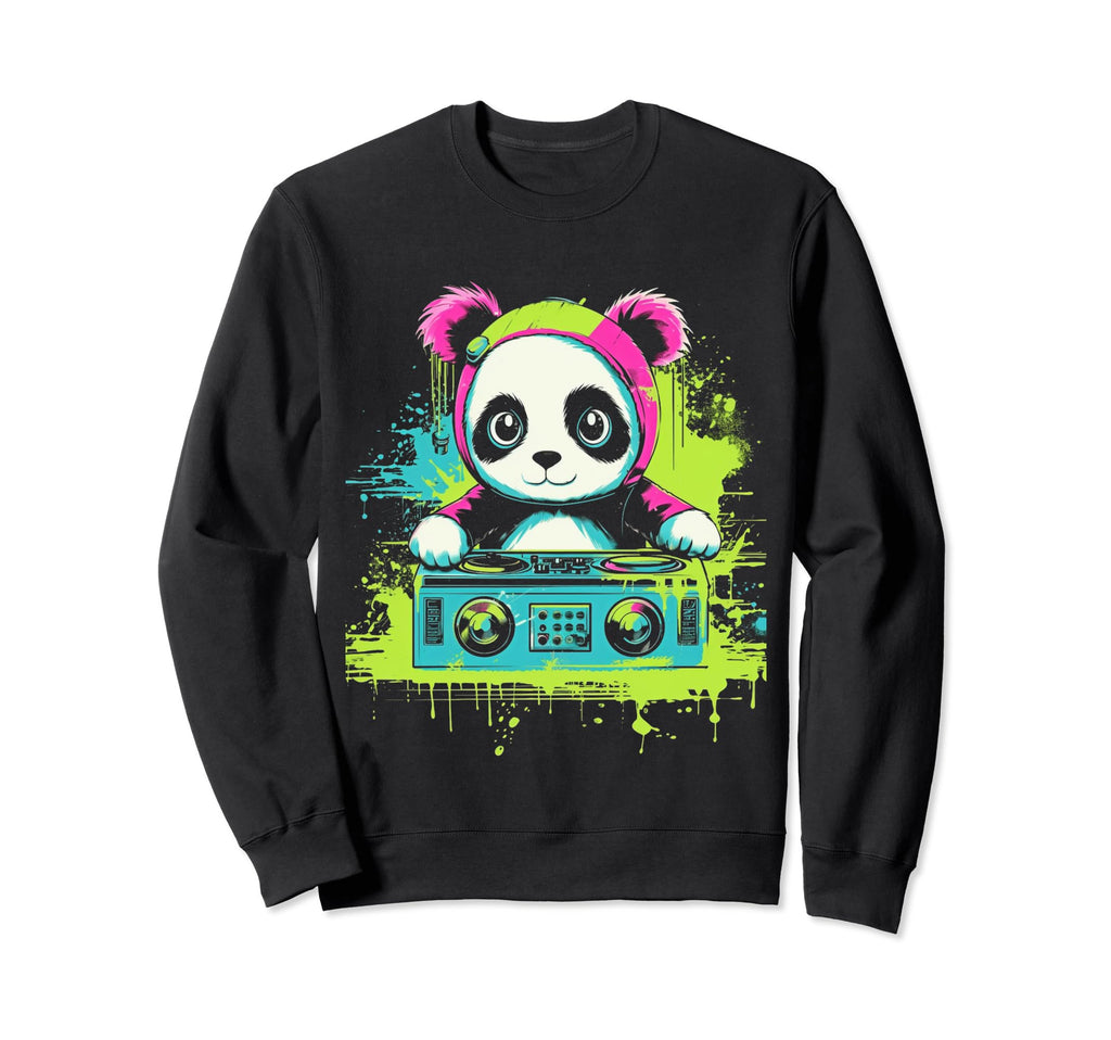 Kawaii Panda Dj Japanese Edm Y2K Sweatshirt - Aesthetic Graphic Men Women - T-Shirt, Sweatshirt, Hoodie