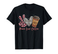 Leopard Peace Love Coffee Leopard T-Shirt - Aesthetic Graphic for Adults - T-Shirt, Sweatshirt, Hoodie