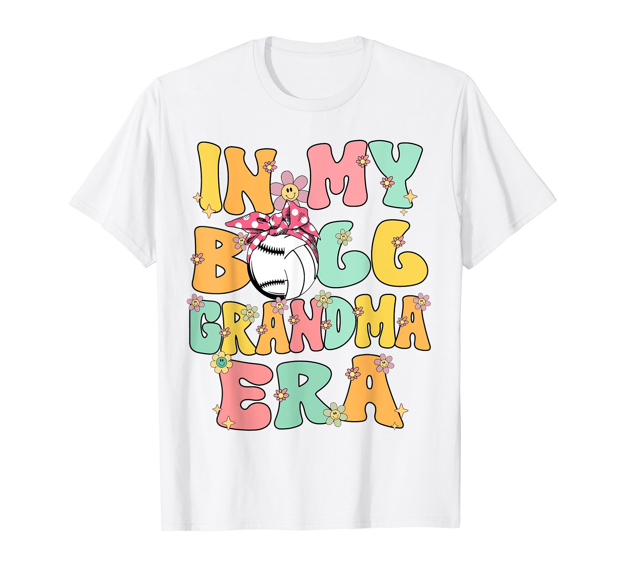 My Ball Grandma Era Groovy Baseball T-Shirt - Trendy Graphic for Adults - T-Shirt, Sweatshirt, Hoodie