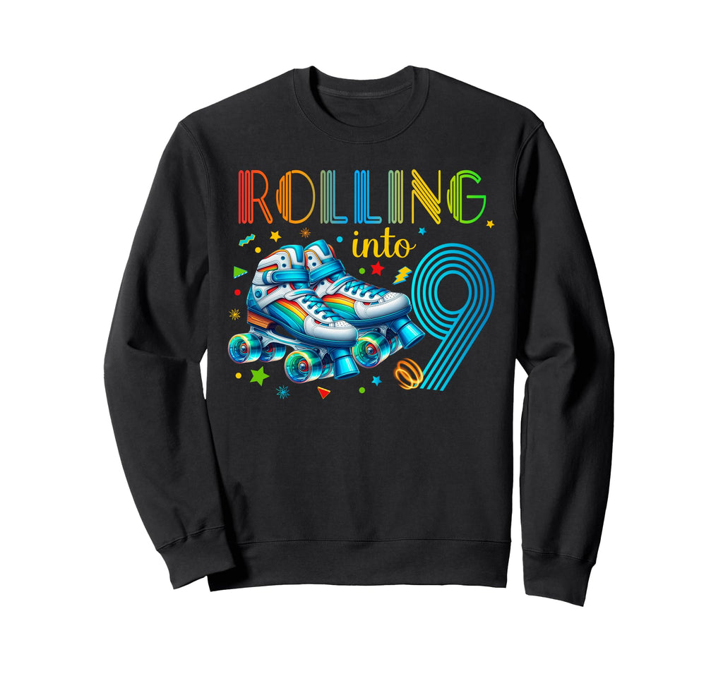 Roller Skates Birthday Party Skating Sweatshirt - Graphic Print for Adults - T-Shirt, Sweatshirt, Hoodie