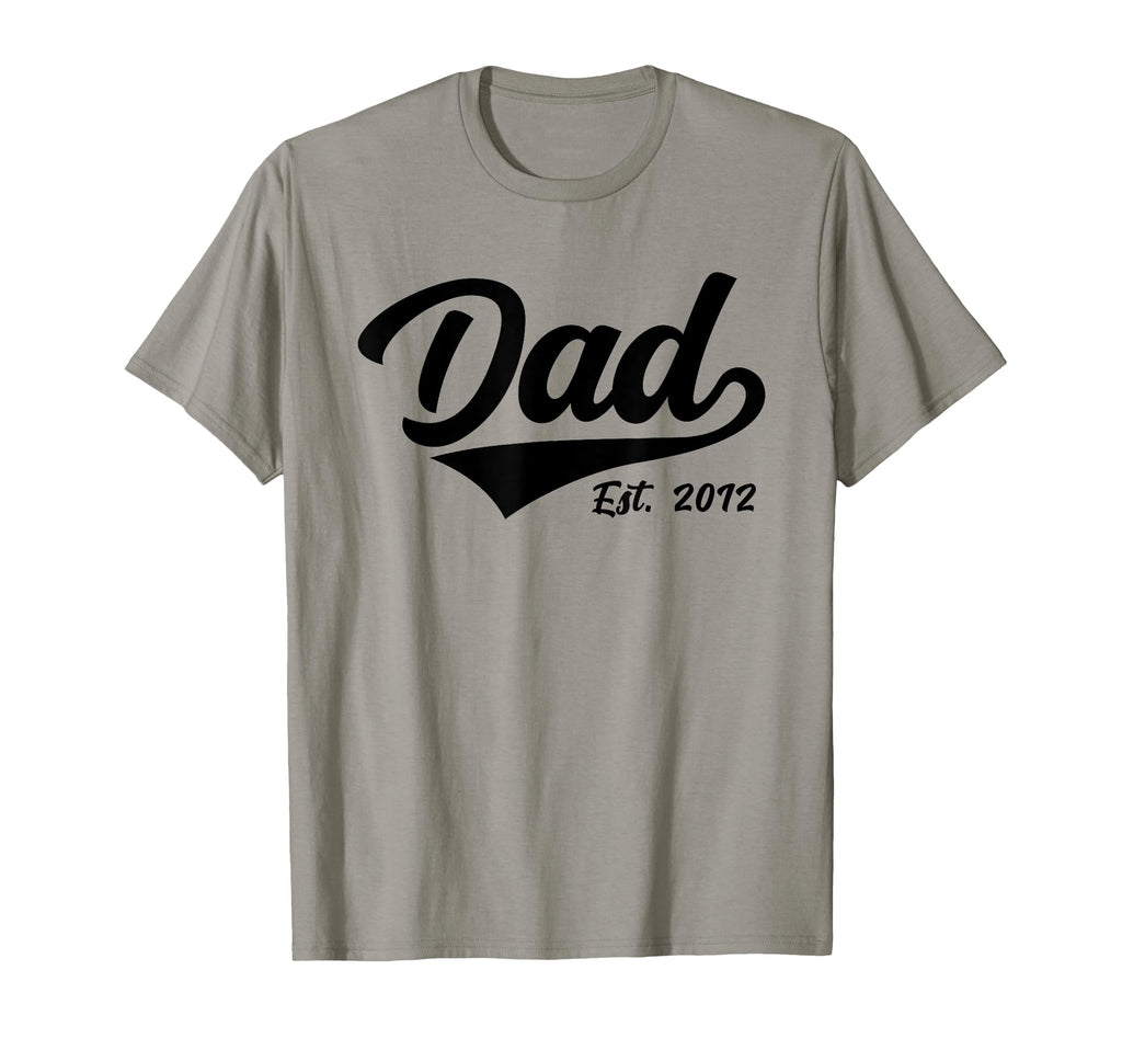 Funny Baseball Fathers Dad Est 2012 Gift T-Shirt - Trendy Graphic Unisex - T-Shirt, Sweatshirt, Hoodie