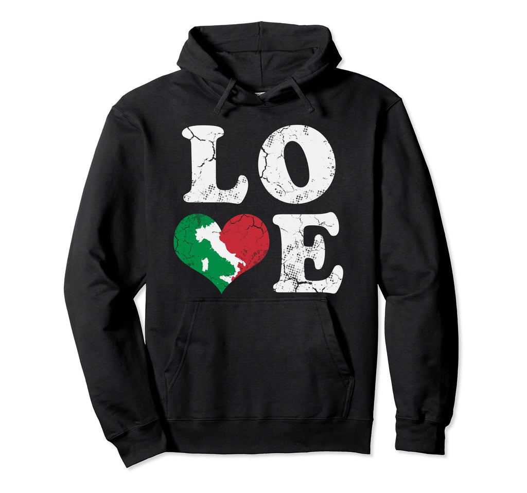 Love Italy Map Flag Heart Italia Hoodie - Aesthetic Graphic for Adults - T-Shirt, Sweatshirt, Hoodie