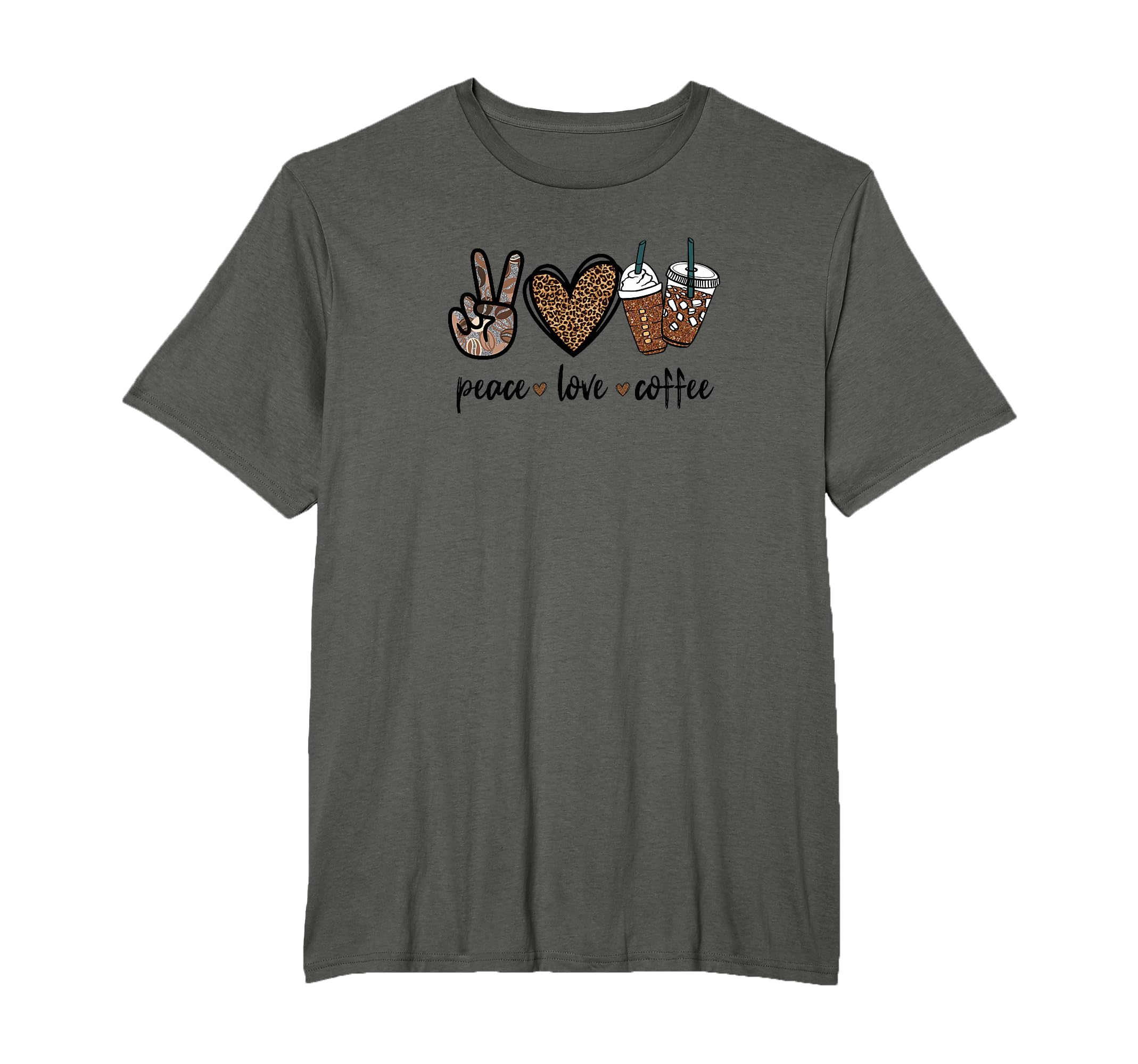 Leopard Coffee Cup Coffee Lover T-Shirt - Minimalist Print for Adults - T-Shirt, Sweatshirt, Hoodie