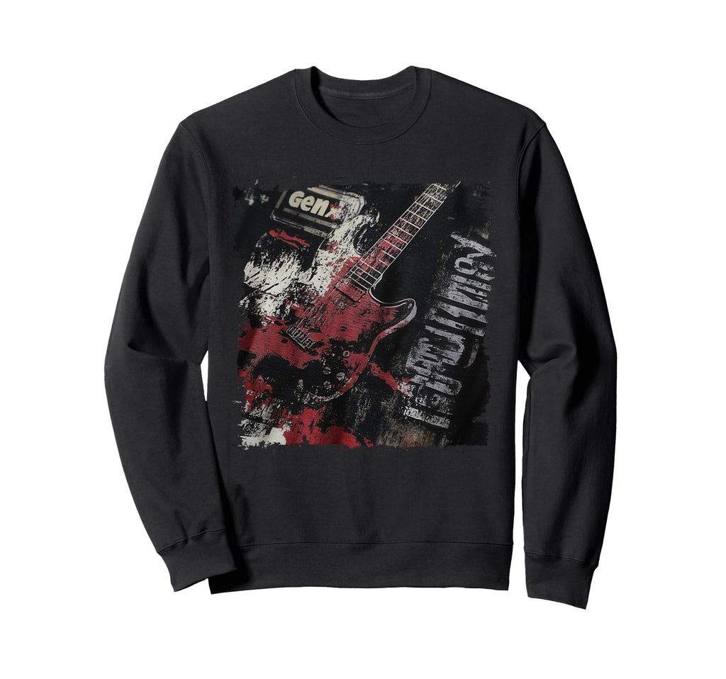 80S 90S Punk Grunge Music Gen X Sweatshirt - Custom Art Print for Adults - T-Shirt, Sweatshirt, Hoodie