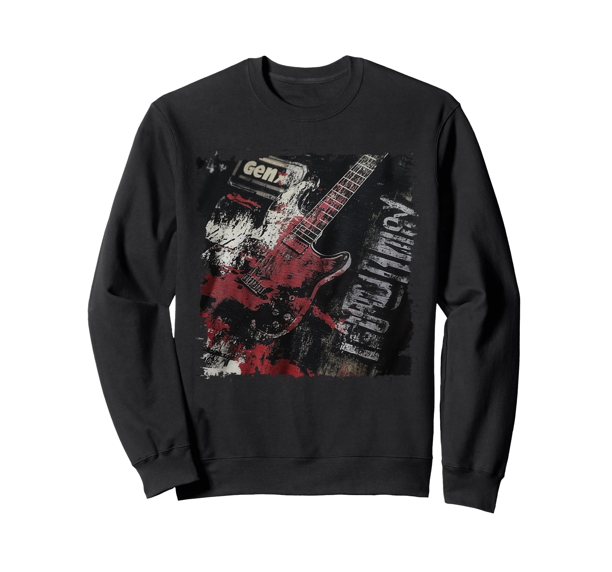 80S 90S Punk Grunge Music Gen X Sweatshirt - Custom Art Print for Adults - T-Shirt, Sweatshirt, Hoodie