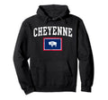 Cheyenne Wyoming Flag Distressed Fade Hoodie - Minimalist Print Unisex - T-Shirt, Sweatshirt, Hoodie