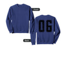 Number 06 Distressed Grunge Back Sweatshirt - Graphic Print for Adults - T-Shirt, Sweatshirt, Hoodie