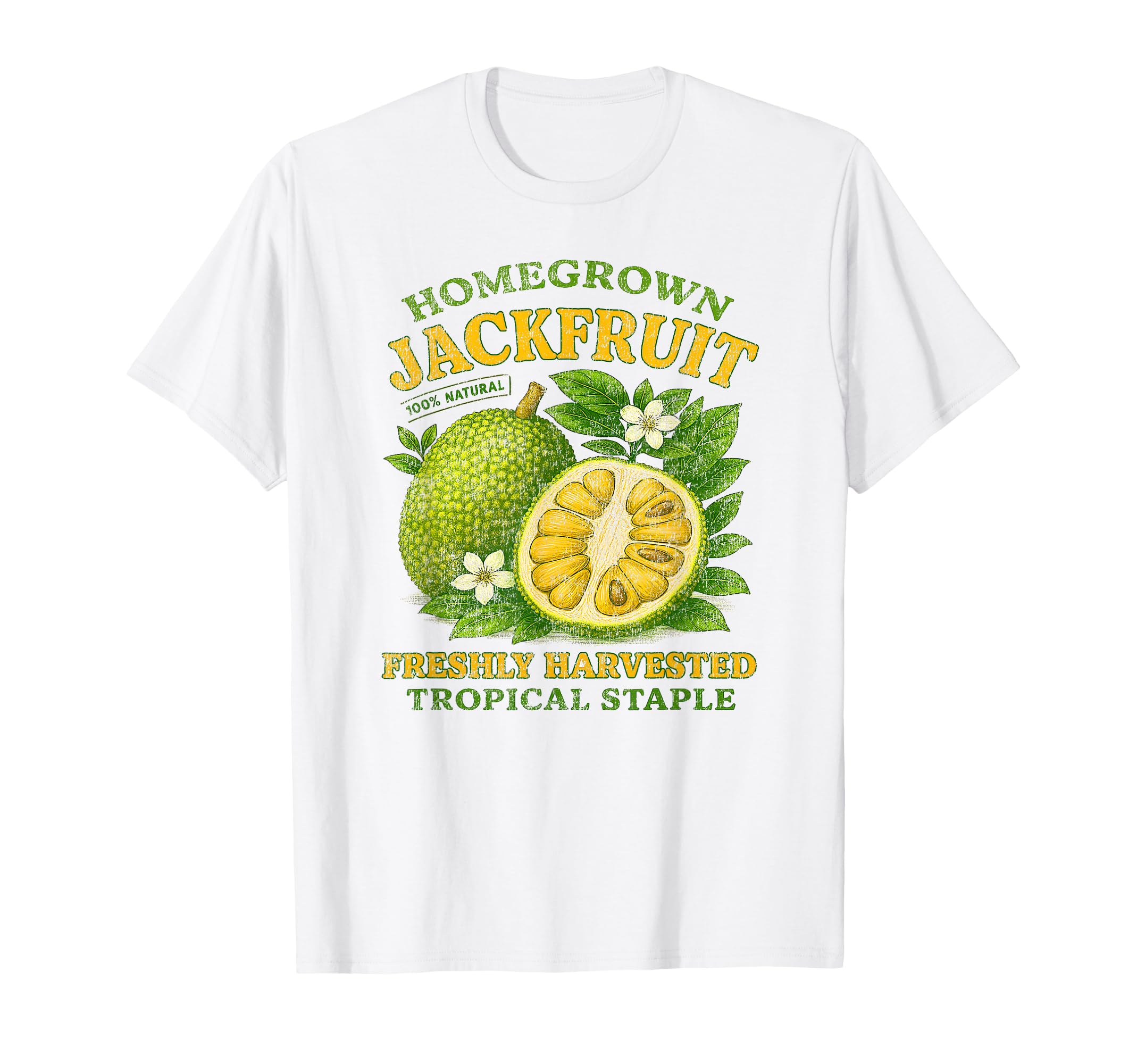 Jackfruit Distressed Asian Fruit T-Shirt - Fun Novelty Design for Adults - T-Shirt, Sweatshirt, Hoodie