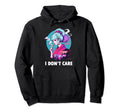 Aesthetic Vaporwave I Dont Care Anime Hoodie - Minimalist Print Unisex - T-Shirt, Sweatshirt, Hoodie
