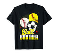 Ball Brother Baseball Softball Soccer T-Shirt - Aesthetic Graphic Unisex - T-Shirt, Sweatshirt, Hoodie