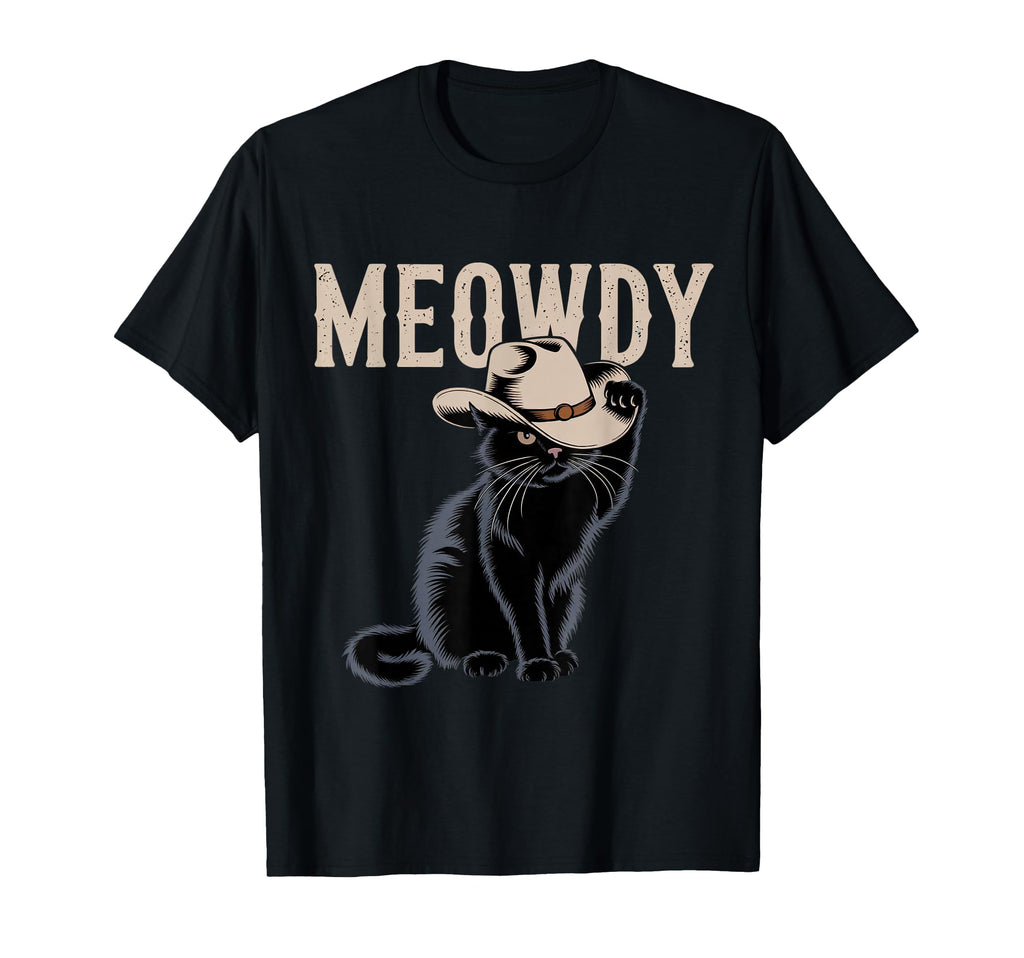 Funny Meowdy Country Music Cat Cowboy T-Shirt - Streetwear Style Men Women - T-Shirt, Sweatshirt, Hoodie