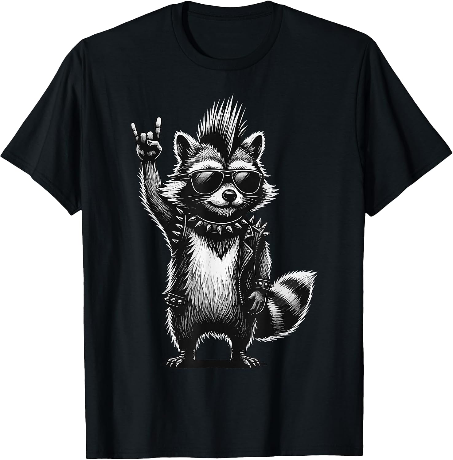 Trash Metal Heavy Raccoon - Adult & Kids T-Shirts, Sweatshirts & Hoodies apparel design preview 1