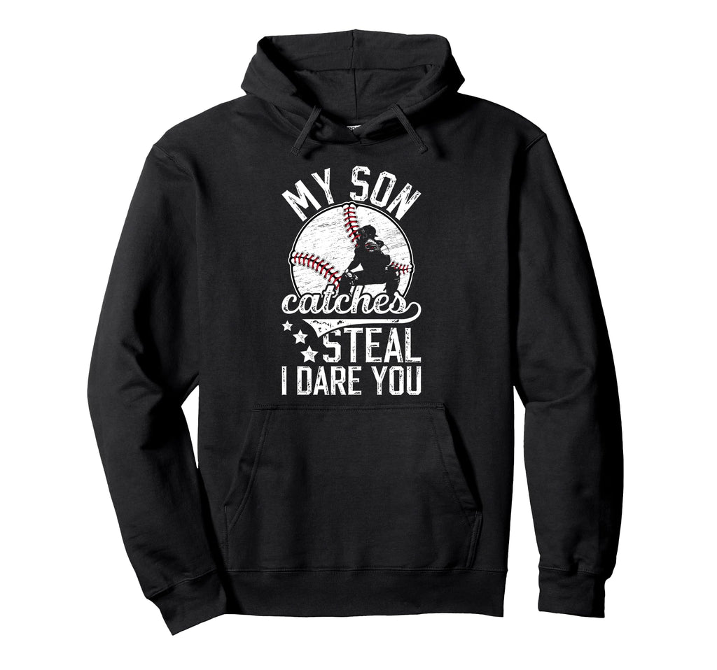 Funny Baseball Catcher Dad Baseball Hoodie - Trendy Graphic for Adults - T-Shirt, Sweatshirt, Hoodie