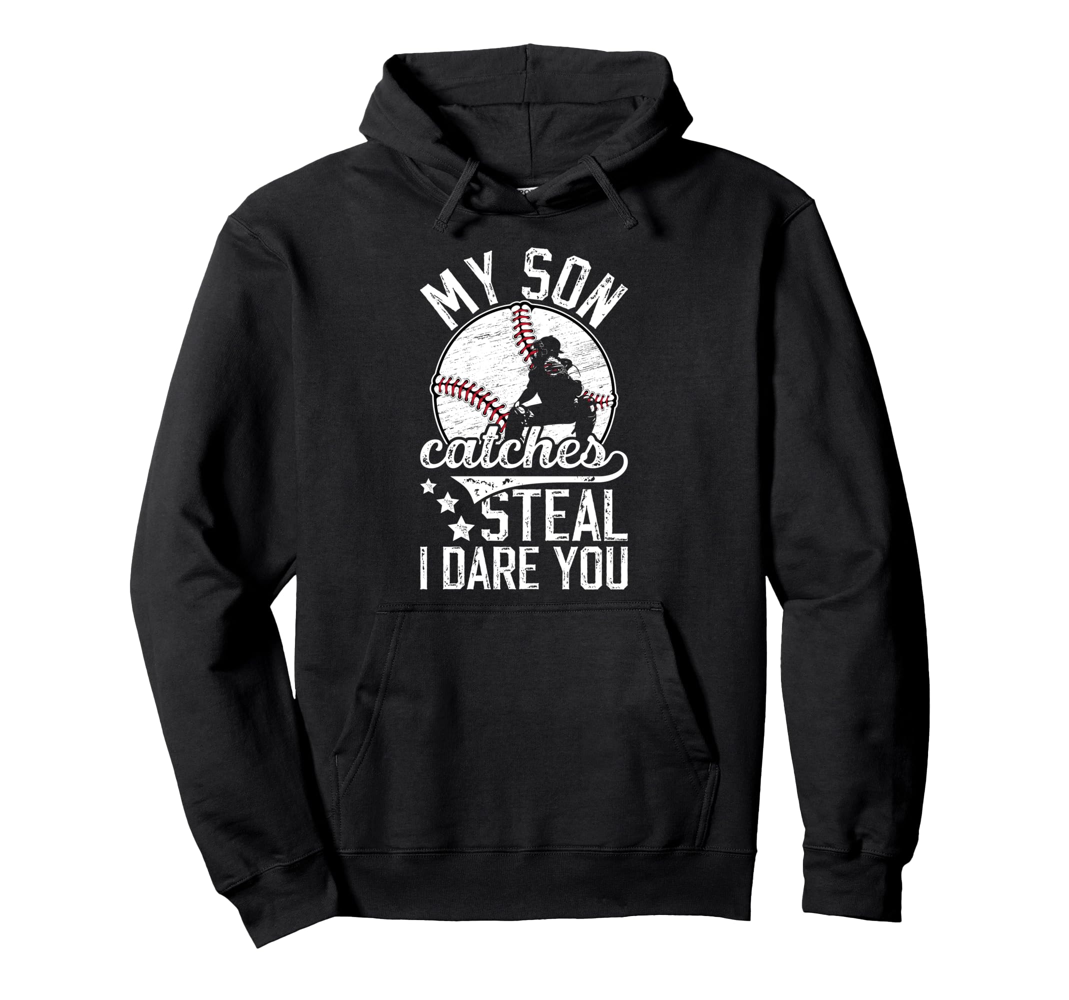 Funny Baseball Catcher Dad Baseball Hoodie - Trendy Graphic for Adults - T-Shirt, Sweatshirt, Hoodie