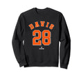Jd Davis 28 Mlb Players New York Sweatshirt - Graphic Print Men Women - T-Shirt, Sweatshirt, Hoodie