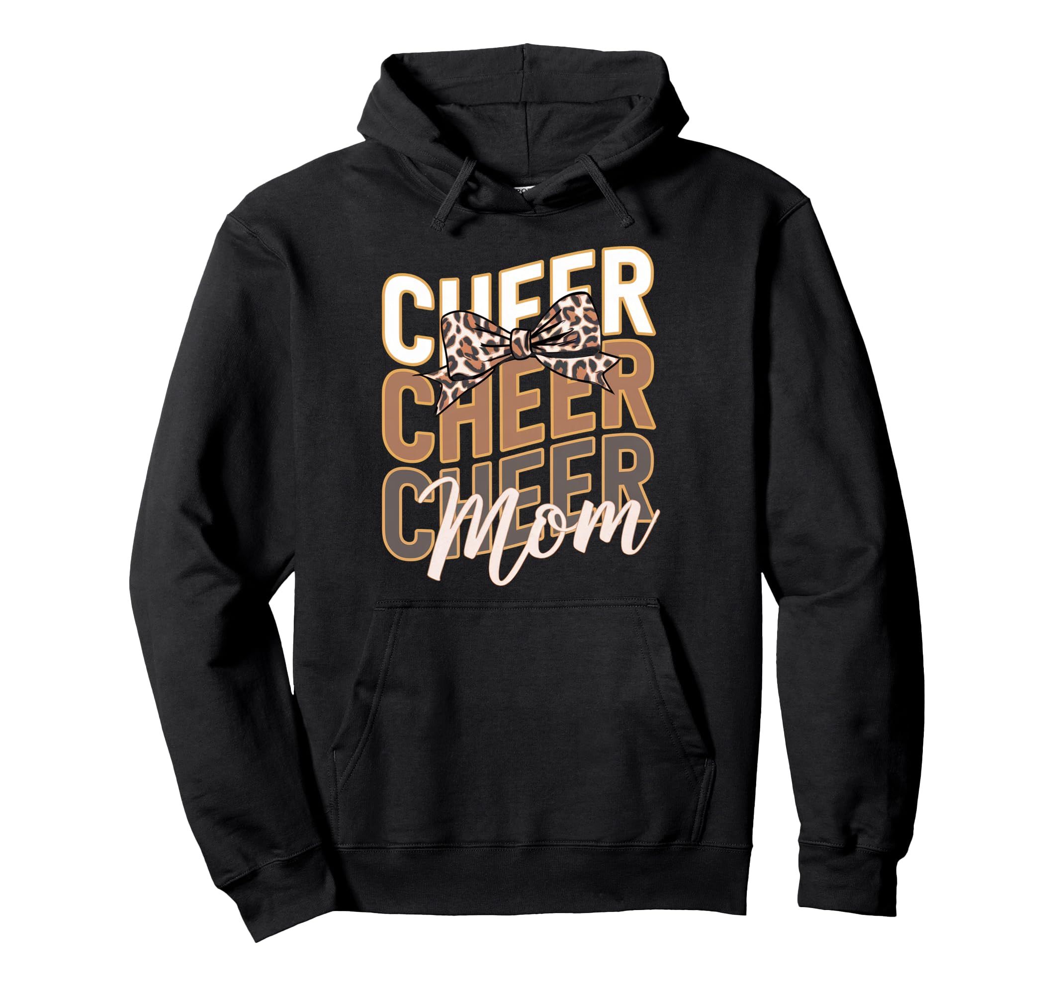 Cheer Mom Mother Bow Cheerleader Game Hoodie - Trendy Graphic Men Women - T-Shirt, Sweatshirt, Hoodie