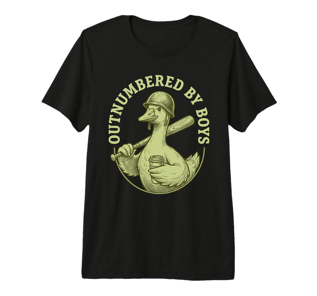 Outnumbered Funny Mom Goose Baseball Tri T-Shirt - Unique Graphic Unisex - T-Shirt, Sweatshirt, Hoodie