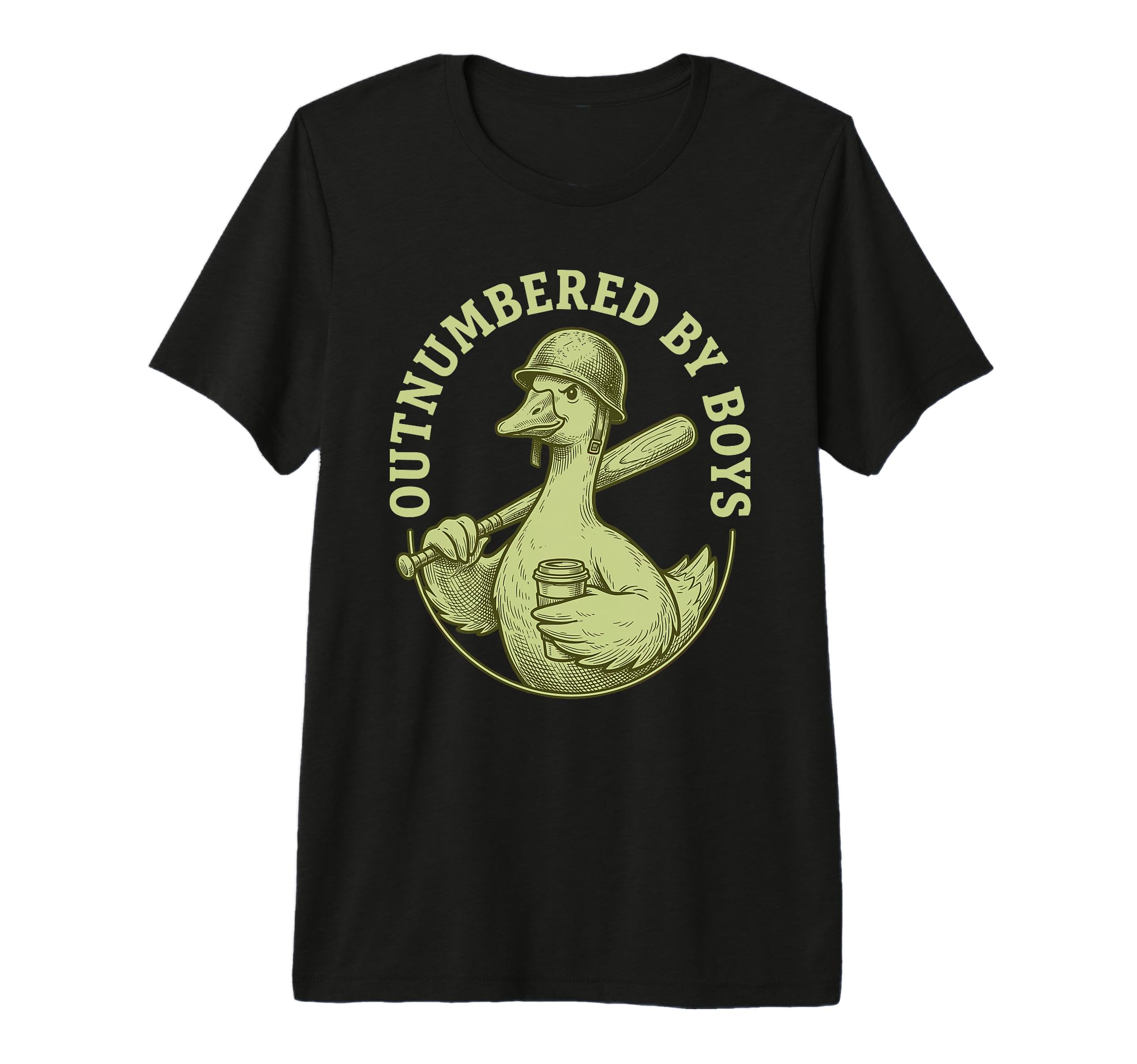 Outnumbered Funny Mom Goose Baseball Tri T-Shirt - Unique Graphic Unisex - T-Shirt, Sweatshirt, Hoodie