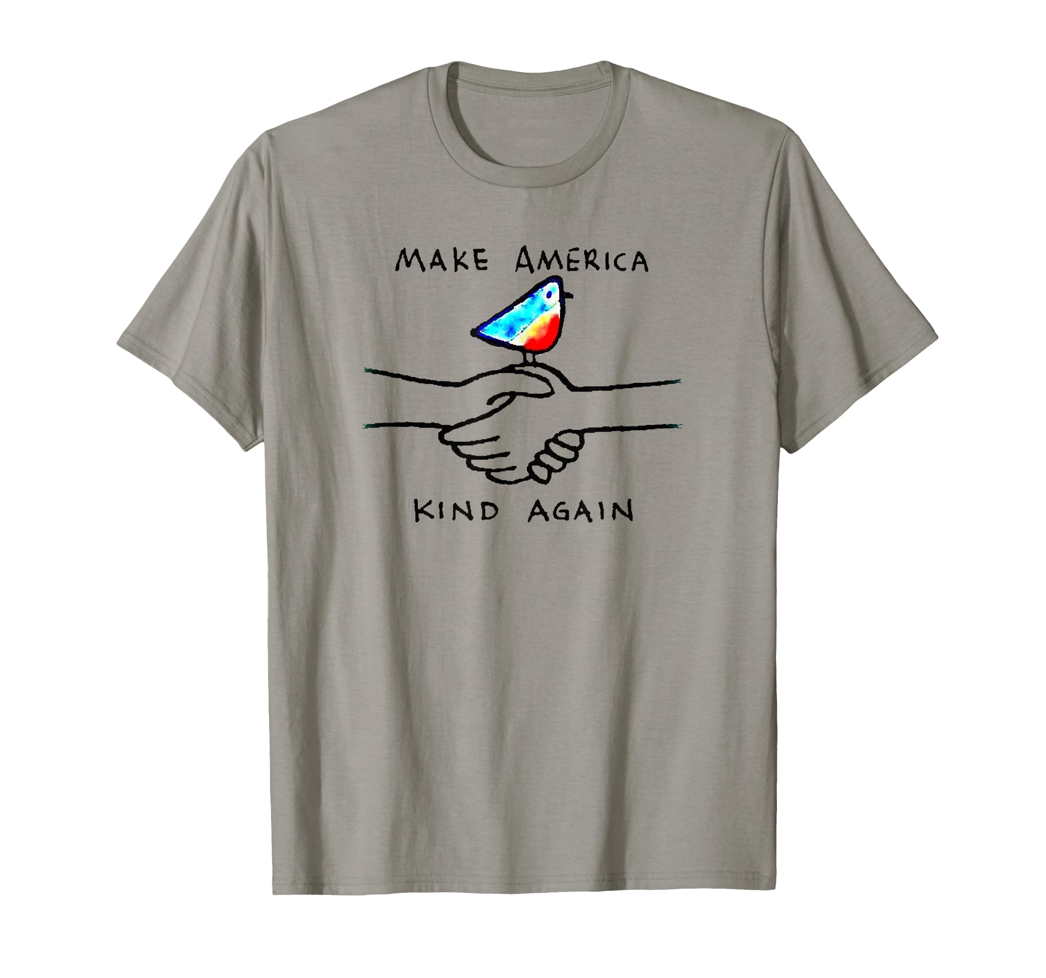 Make America Kind Again Shaking Hands T-Shirt - Unique Graphic for Adults - T-Shirt, Sweatshirt, Hoodie