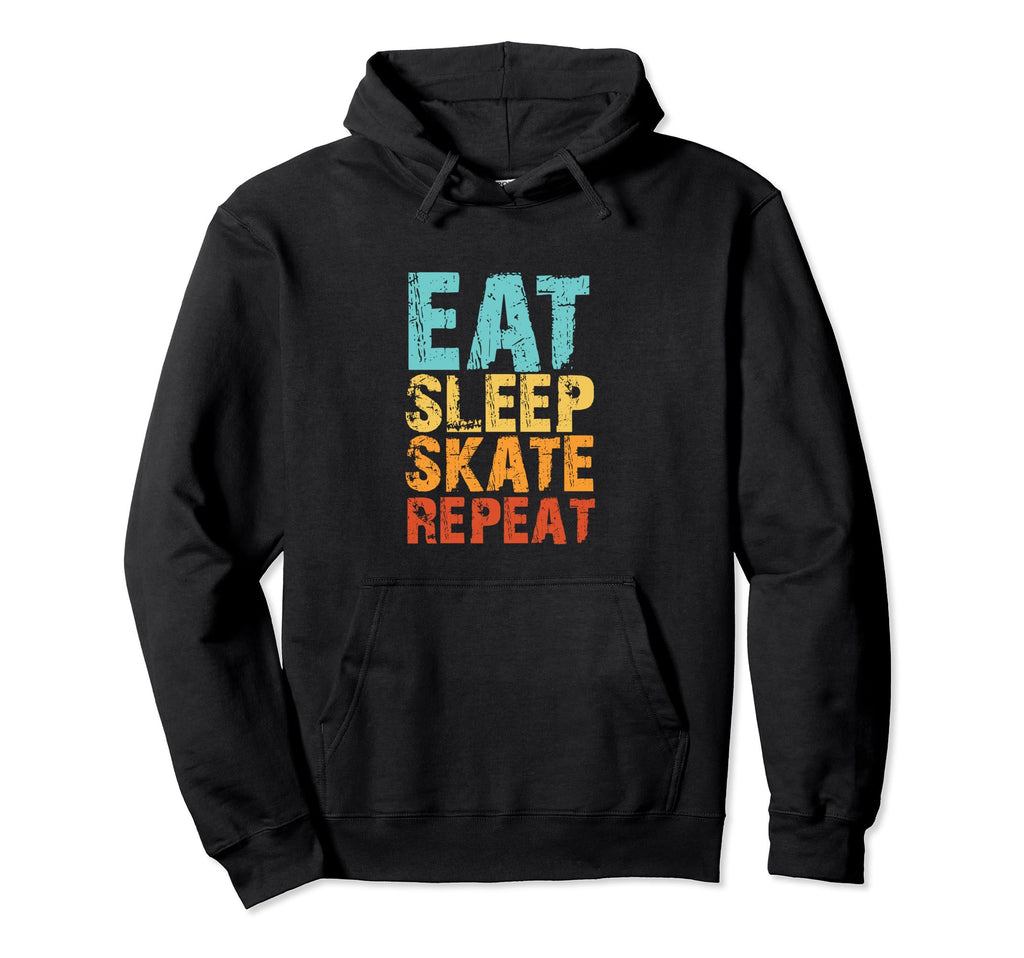 Eat Sleep Skate Repeat Roller Skate Ice Hoodie - Unique Graphic for Adults - T-Shirt, Sweatshirt, Hoodie