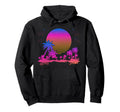 90S Vaporwave Art Palms 80S Hoodie - Fun Novelty Design for Adults - T-Shirt, Sweatshirt, Hoodie