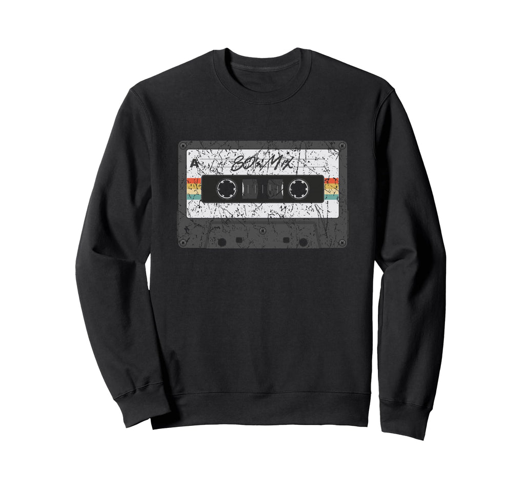 80S Mix Tape Cassette Tape Illustration Sweatshirt - Trendy Graphic Unisex - T-Shirt, Sweatshirt, Hoodie
