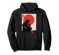 Samurai Cat Ramen Aesthetic Japanese Hoodie - Minimalist Print for Adults - T-Shirt, Sweatshirt, Hoodie