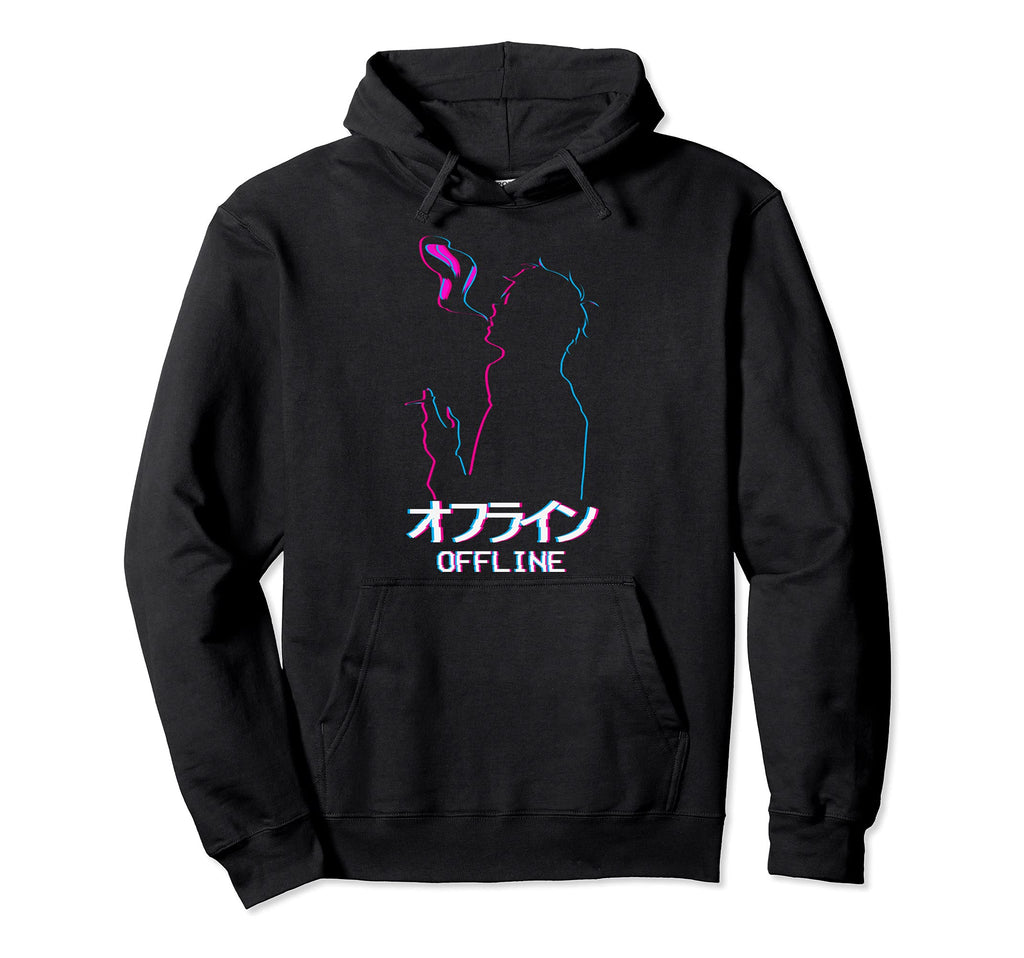 Offline Sad Anime Soft Vaporwave Hoodie - Casual Everyday Wear Unisex - T-Shirt, Sweatshirt, Hoodie