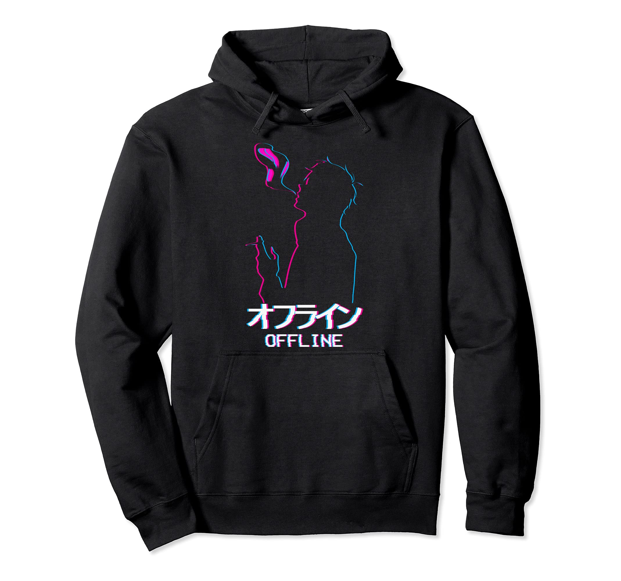Offline Sad Anime Soft Vaporwave Hoodie - Casual Everyday Wear Unisex - T-Shirt, Sweatshirt, Hoodie