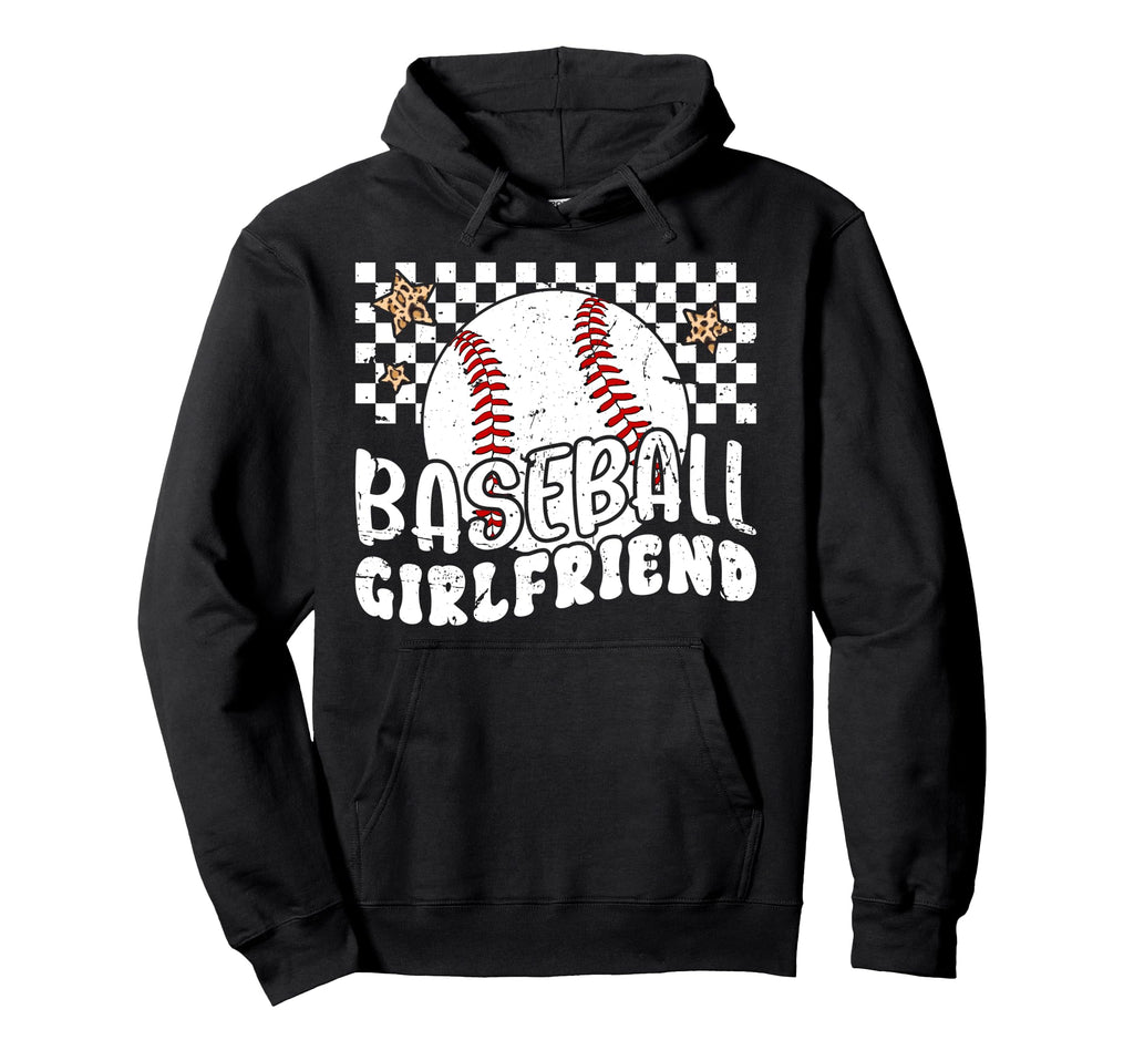 Baseball Girlfriend Groovy Baseball Hoodie - Custom Art Print for Adults - T-Shirt, Sweatshirt, Hoodie