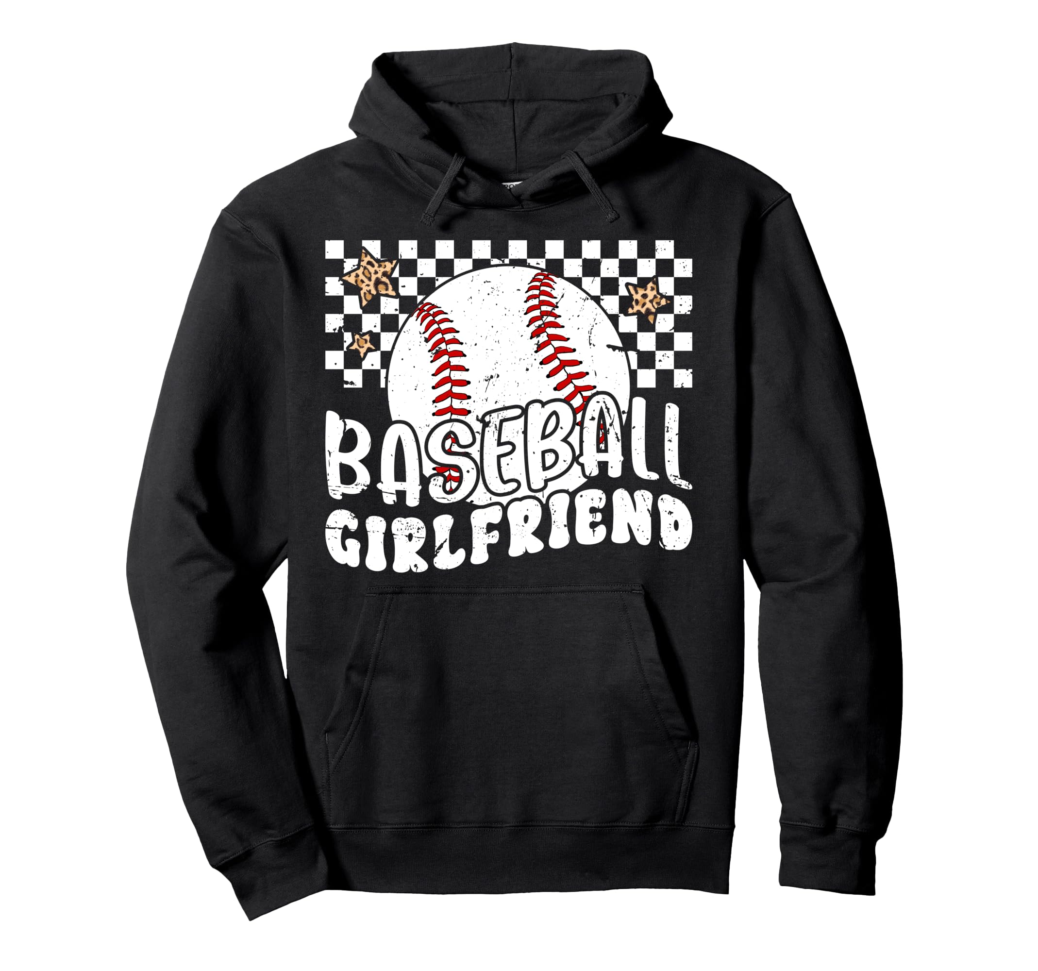 Baseball Girlfriend Groovy Baseball Hoodie - Custom Art Print for Adults - T-Shirt, Sweatshirt, Hoodie