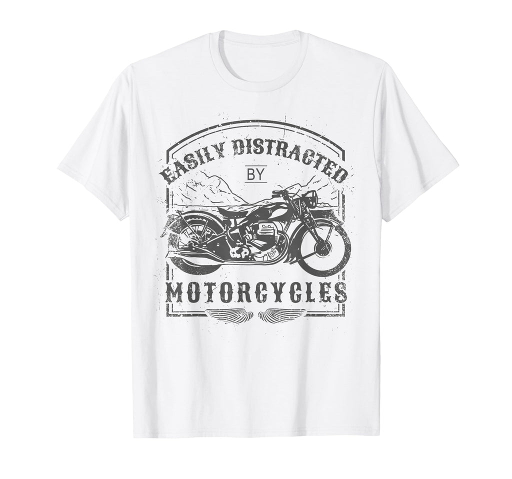 Easily Distracted Motorcycles Motorcycle T-Shirt - Graphic Print Men Women - T-Shirt, Sweatshirt, Hoodie