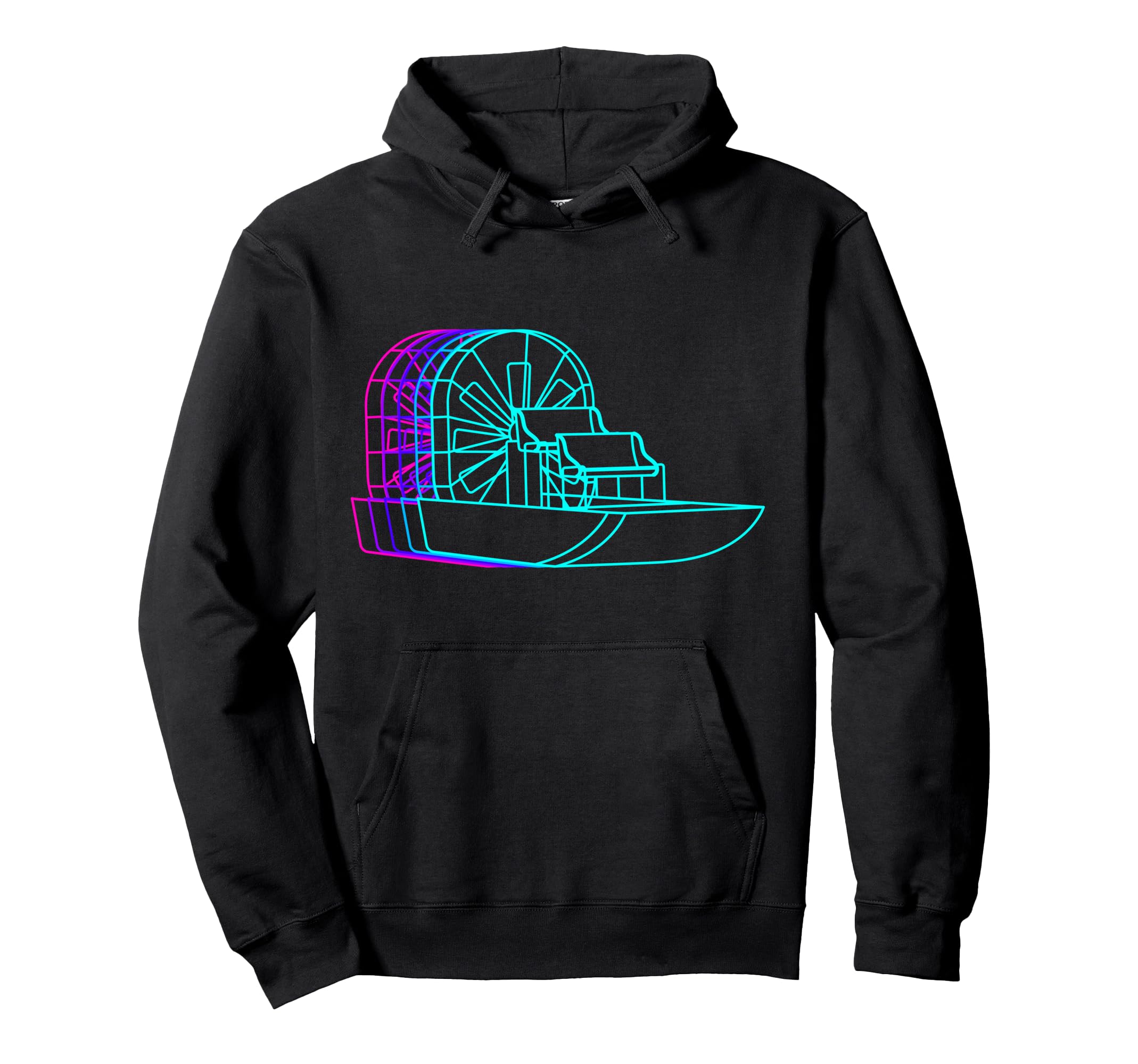 Air Boat Airboat Airboating Vaporwave Hoodie - Custom Art Print for Adults - T-Shirt, Sweatshirt, Hoodie