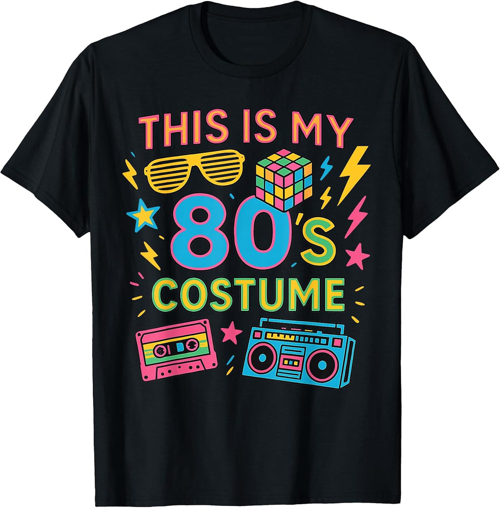 This is my 80s costume Vintage party - Adult & Kids T-Shirts, Sweatshirts & Hoodies apparel design preview 1