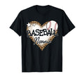 Baseball Nonnie Leopard Heart Baseball T-Shirt - Minimalist Print Unisex - T-Shirt, Sweatshirt, Hoodie