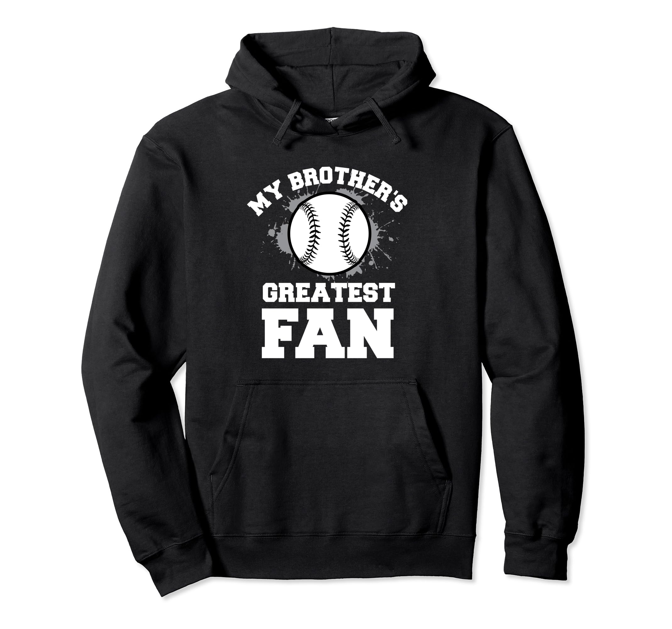 Baseball Or My Brothers Greatest Fan Hoodie - Minimalist Print for Adults - T-Shirt, Sweatshirt, Hoodie
