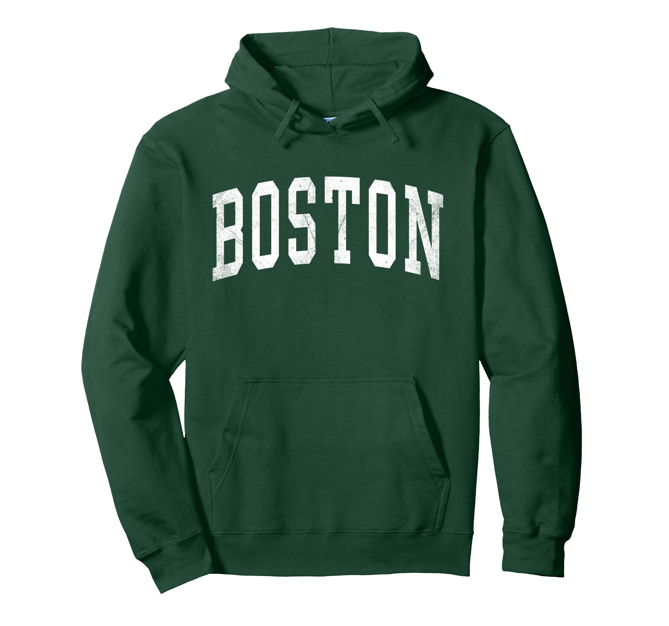 Boston Distressed Text Boston Hoodie - Novelty Apparel Men Women - T-Shirt, Sweatshirt, Hoodie