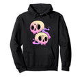 Pastel Goth Creepy Skulls Kawaii Goth Hoodie - Minimalist Print Men Women - T-Shirt, Sweatshirt, Hoodie