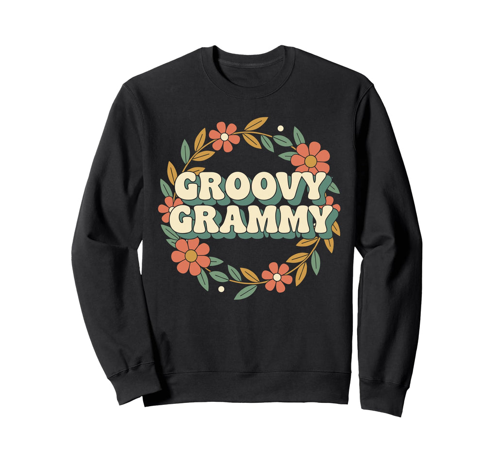 Groovy Grammy Shirts Flower Peace Sign Sweatshirt - Minimalist Print Unisex - T-Shirt, Sweatshirt, Hoodie