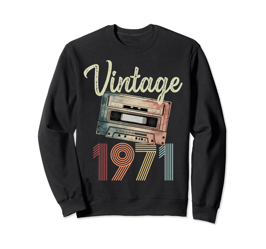 1971 Cassette Tape 53Rd Birthday Bday Sweatshirt - Trendy Graphic Unisex - T-Shirt, Sweatshirt, Hoodie