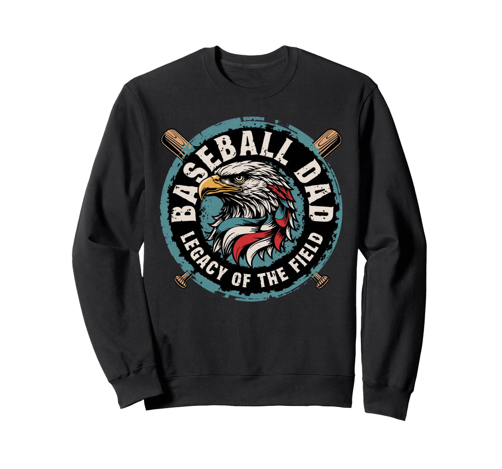 Patriotic Baseball Father Sweatshirt - Custom Art Print for Adults - T-Shirt, Sweatshirt, Hoodie