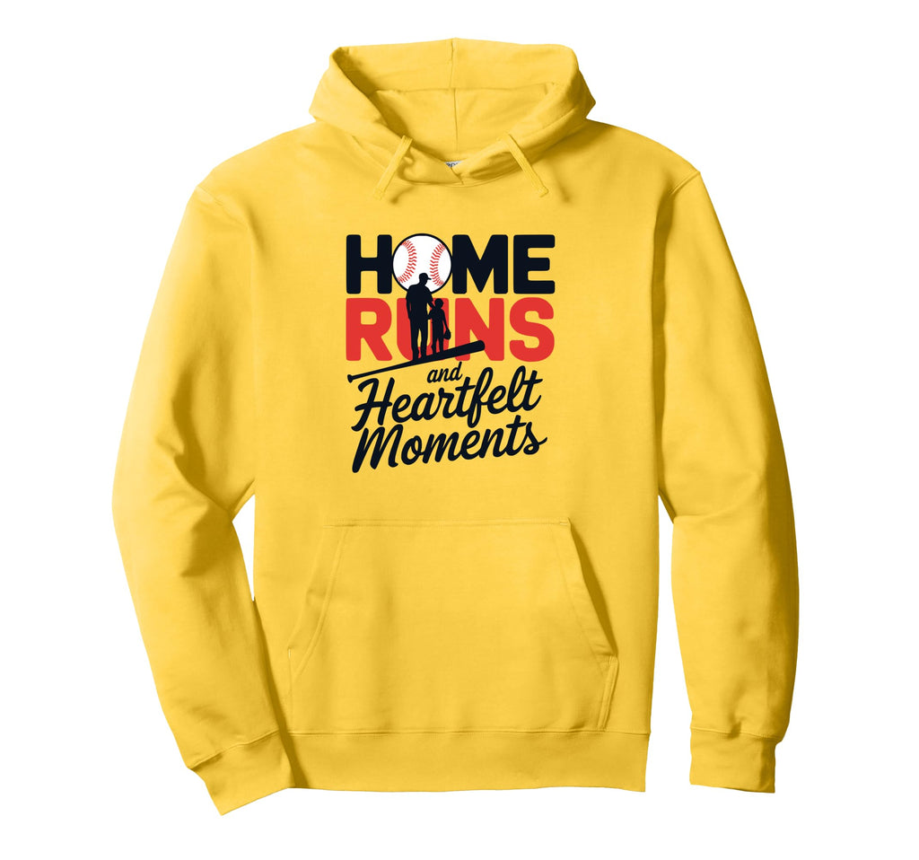 Home Runs And Heartfelt Moments Dad Hoodie - Minimalist Print Men Women - T-Shirt, Sweatshirt, Hoodie