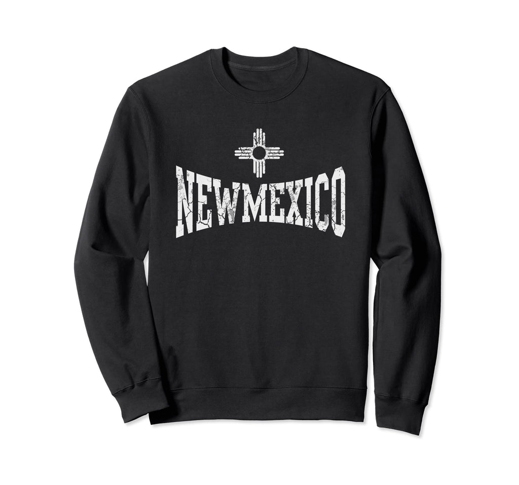New Mexico Flag Distressed Sweatshirt - Graphic Print Men Women - T-Shirt, Sweatshirt, Hoodie