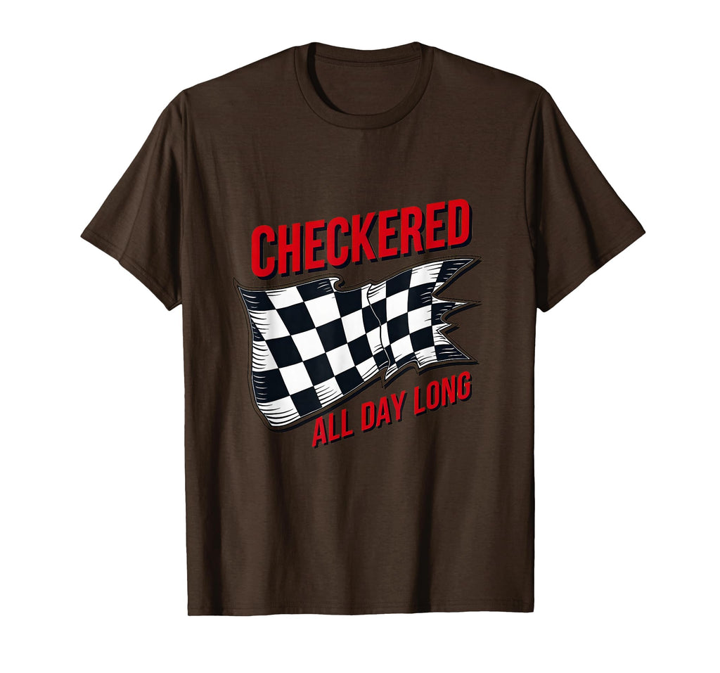Checkered All Day Long Pattern T-Shirt - Unique Graphic Unisex - T-Shirt, Sweatshirt, Hoodie