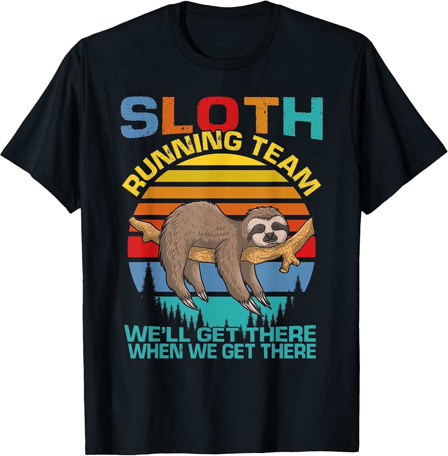 Vintage Animal Lazy Sloth - Adult & Kids T-Shirts, Sweatshirts & Hoodies apparel design preview 1