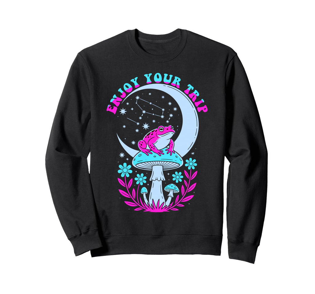 Enjoy Mushrooms Trip Psychedelic Sweatshirt - Unique Graphic Men Women - T-Shirt, Sweatshirt, Hoodie